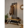 Ławka Metalowa Z Wieszakiem Loft Siedzisko Drewno Lite Dąb LM-84 Rozmiary od 50 cm do 200 cm